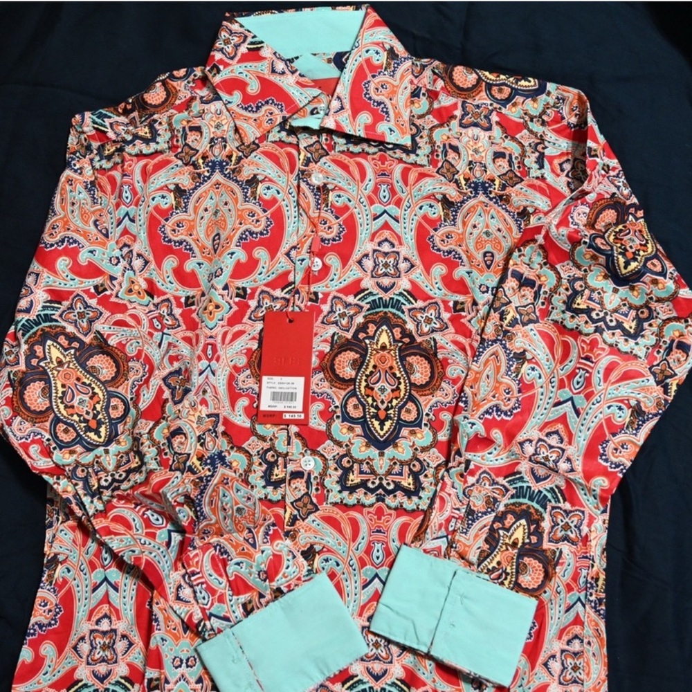 Vibrant Paisley Kids Button Down Shirt